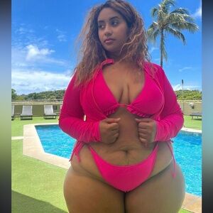 3 Piece Pink Bathingsuit